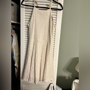 Knit halter dress cream
